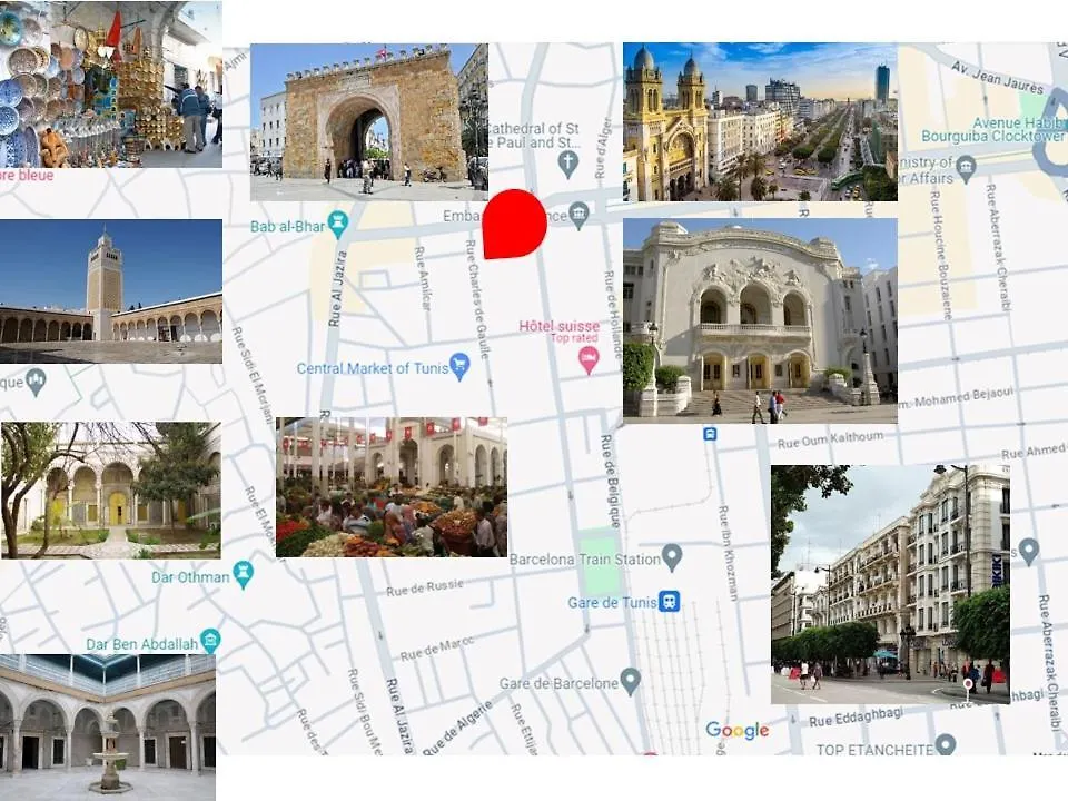 Private Rooms In Authentic Apartment In Old Town Of Tunis, Near Medina 0*, Tunisz Tunézia